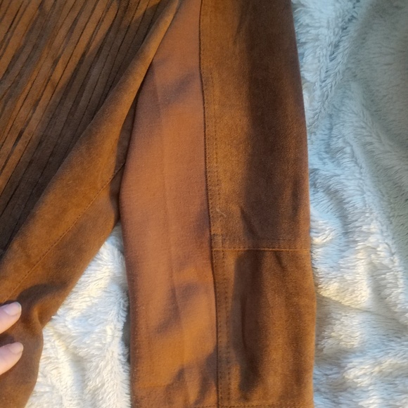 Bcbgmaxazria vegan toffee brown L jacket - Picture 4 of 6